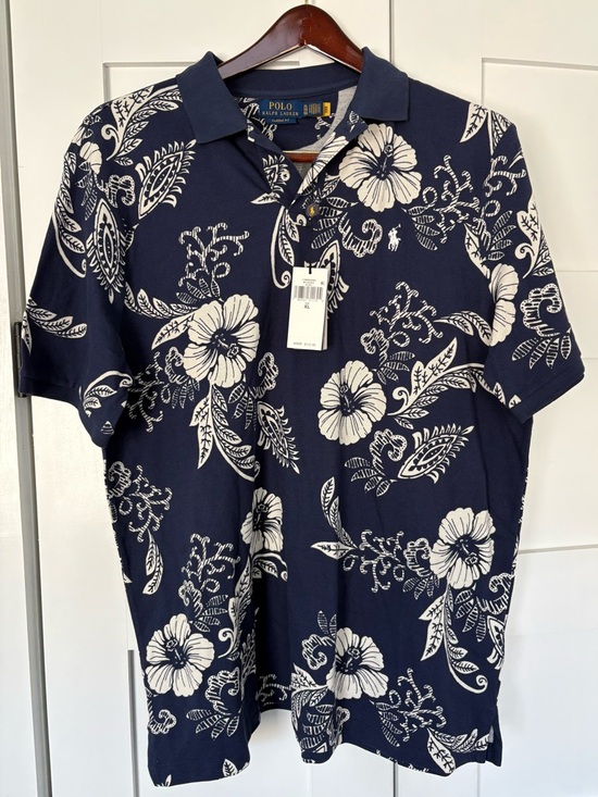 Ralph Lauren Other - Polo Ralph Lauren Hibiscus-Print Mesh Polo Shirt Floral Men’s Size XL